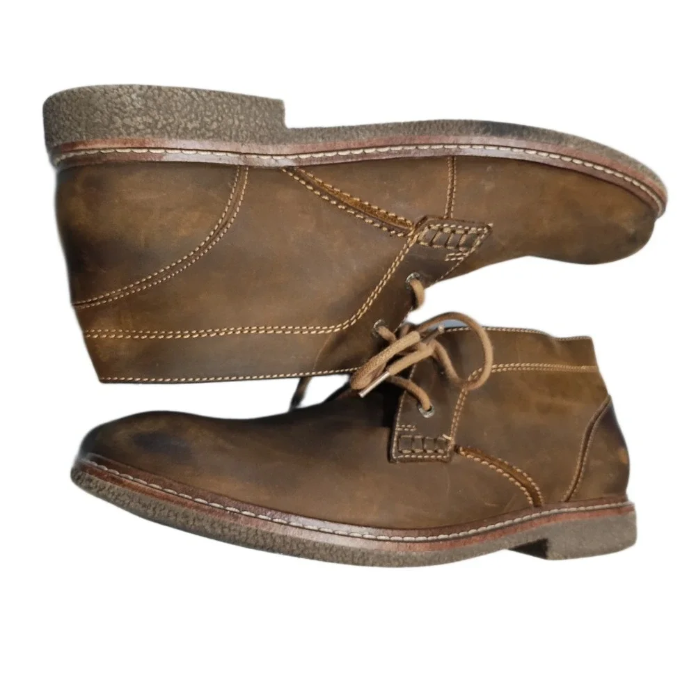 Dockers Comfort Zone Greyson Chukka Boots Mens US 10M Brown Leather 90-37318